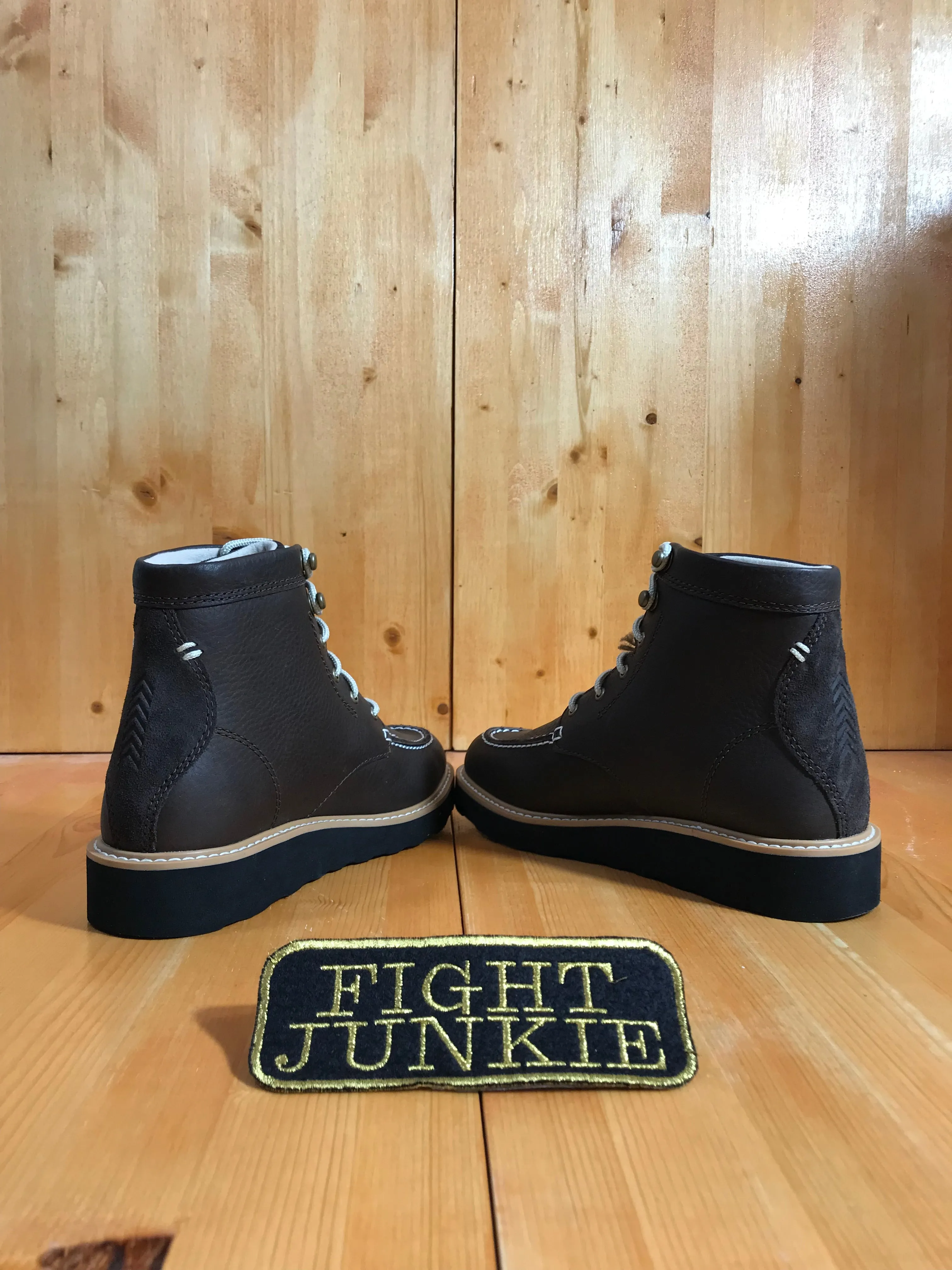 NEW! KODIAK SCOTIA MOCC VAMP WATER RESISTANT Women Size 6.5 &6.0 Leather Lace Up Wedge Boots Dark Brown Super  KD0A4TGSDBX Macy Rain Boots