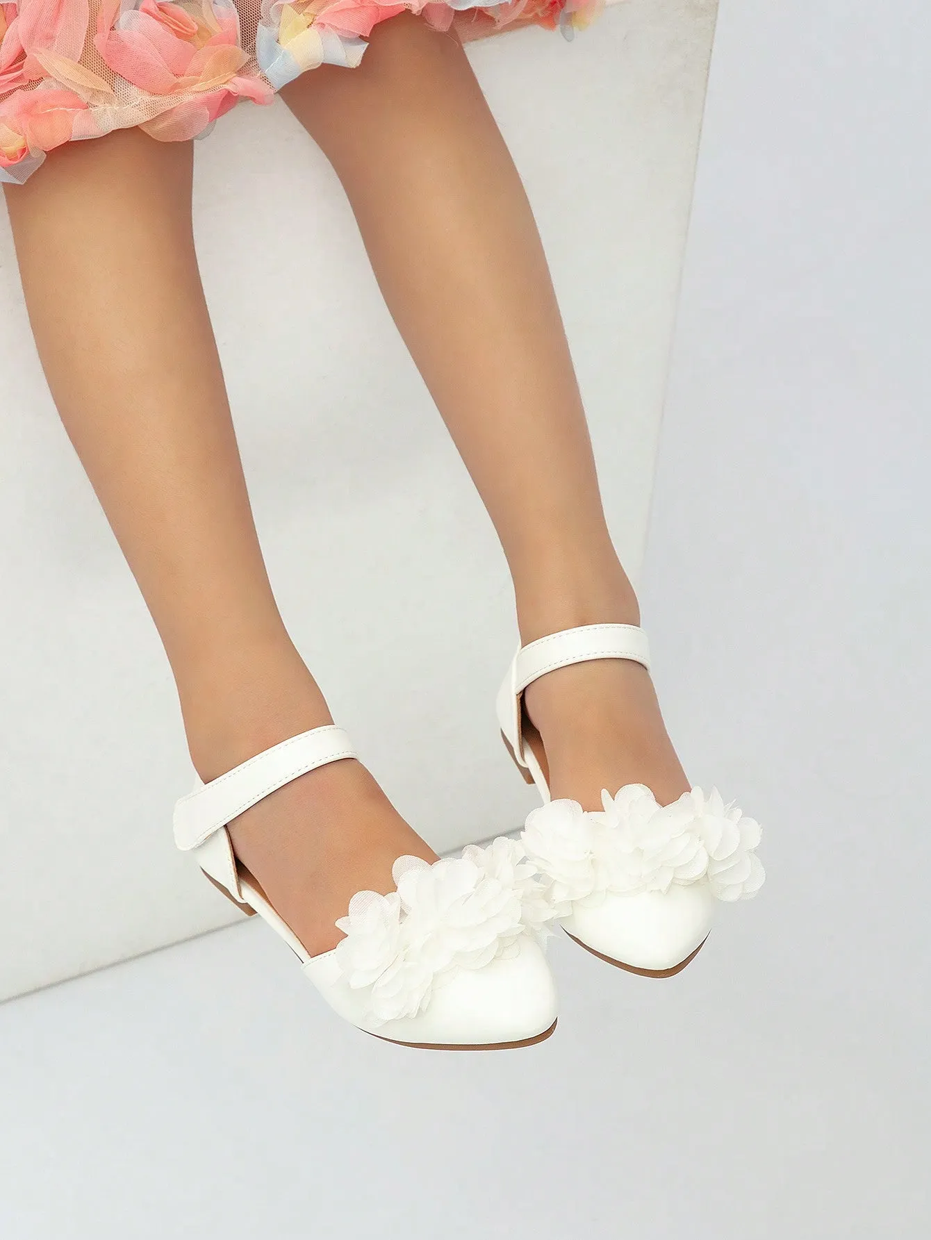 New Spring Toddler Girls' Lace Trimmed Pointed Toe Flat Shoes Asics Fluidfit Shoes