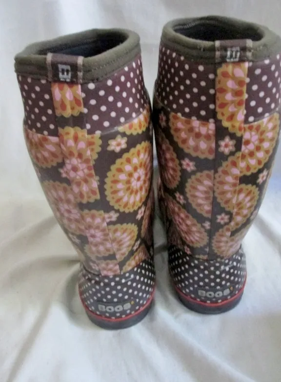 NEW Womens BOGS TAYLOR DAHLIA WATERPROOF 52222 Insulated Boots 9 BROWN Original Tall Rain Boot