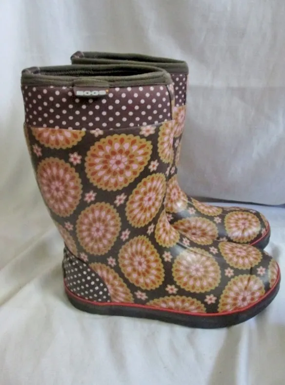 Knee High Rain Boots NEW Womens BOGS TAYLOR DAHLIA WATERPROOF 52222 Insulated Boots 9 BROWN