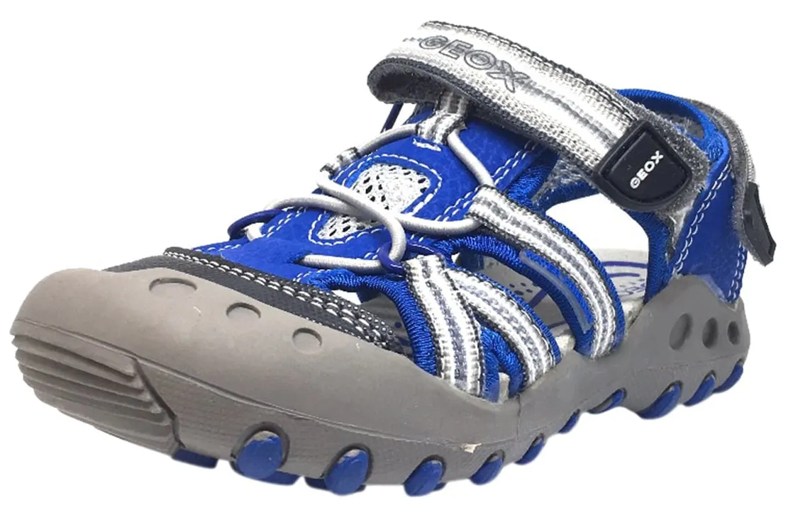 Asics Gel Cumulus 17 Lite Show Running Shoe Geox Boy's Kyle Royal Blue & Grey Single Hook and Loop Strap Bumper Toe Sandal