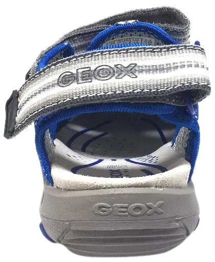 Geox Boy's Kyle Royal Blue & Grey Single Hook and Loop Strap Bumper Toe Sandal Asics Gt-2000 7 Running Shoes