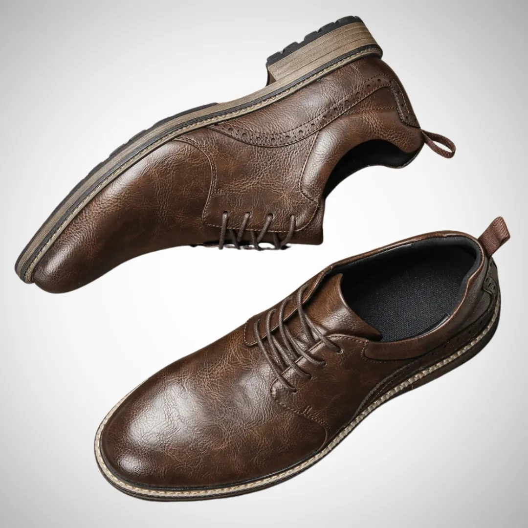 Nikodemus Vegan Leather Lace-Up Shoes Boots For Flat Feet