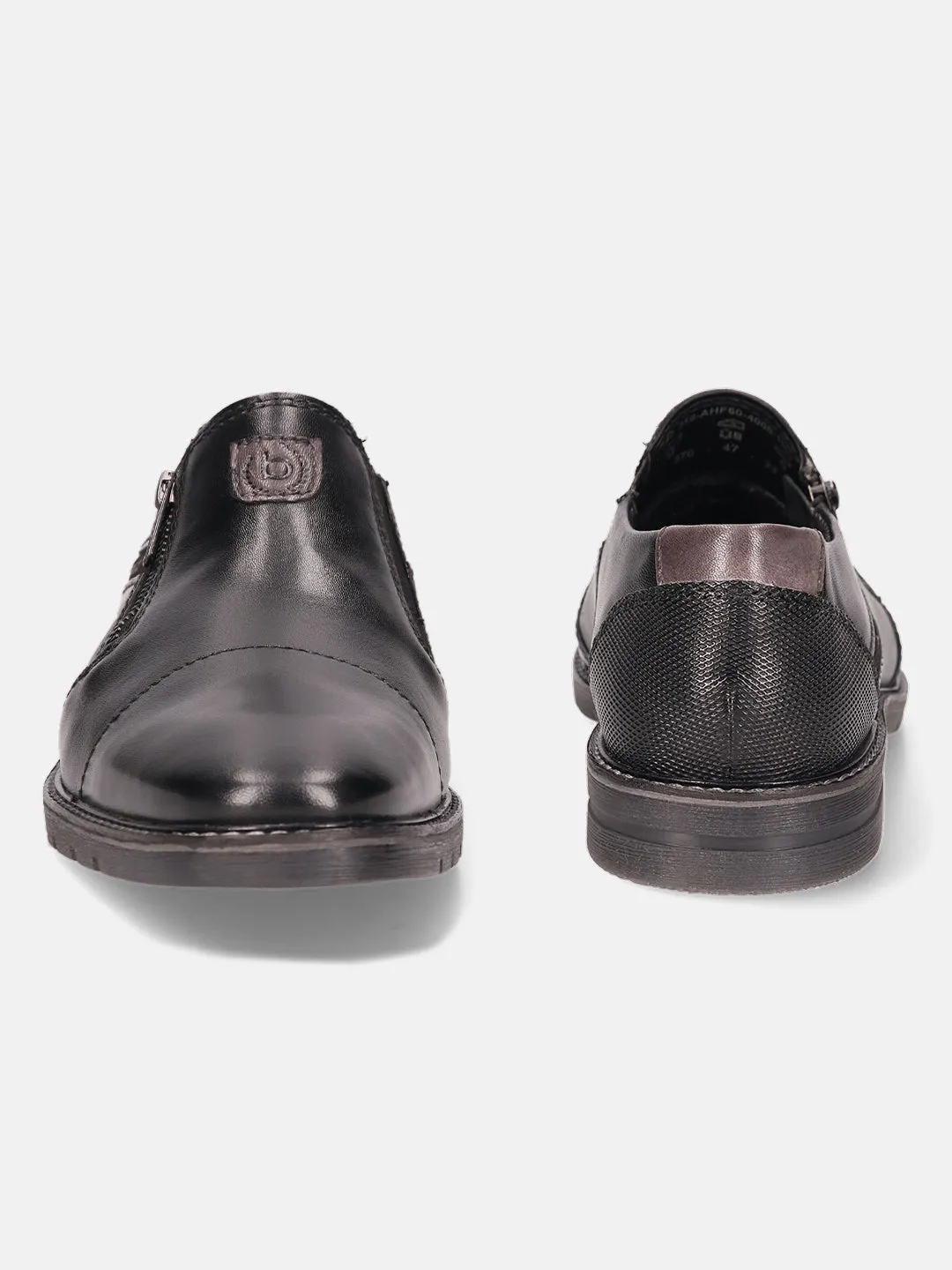 bugatti Black Premium Leather Loafers Best Socks For Penny Loafers