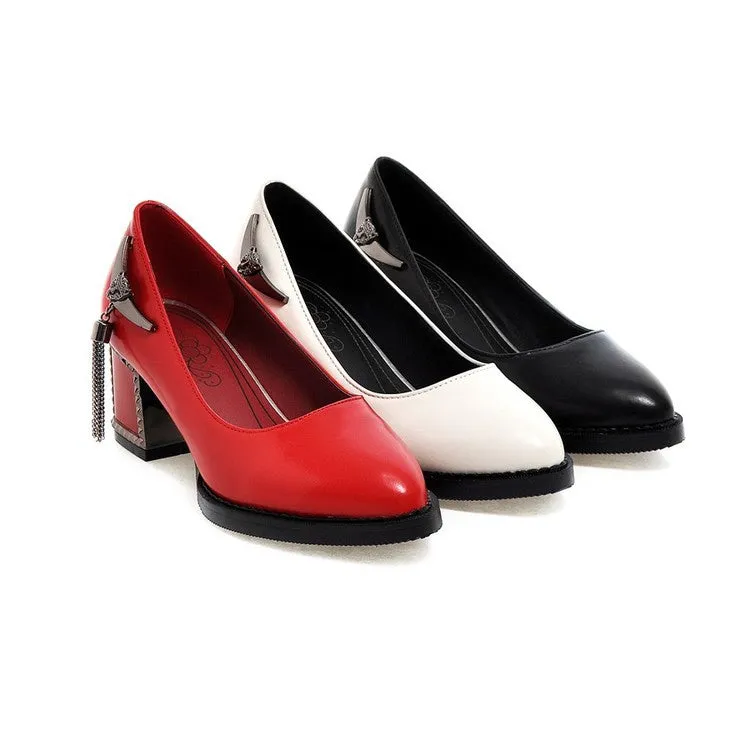 Timberland High Heels Women's Metal High Heeled Chunky Heels Pumps