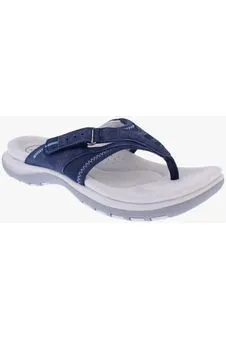 Free Spirit Juliet 2 Toe Post Sandal in Navy Versatile Walking Shoes