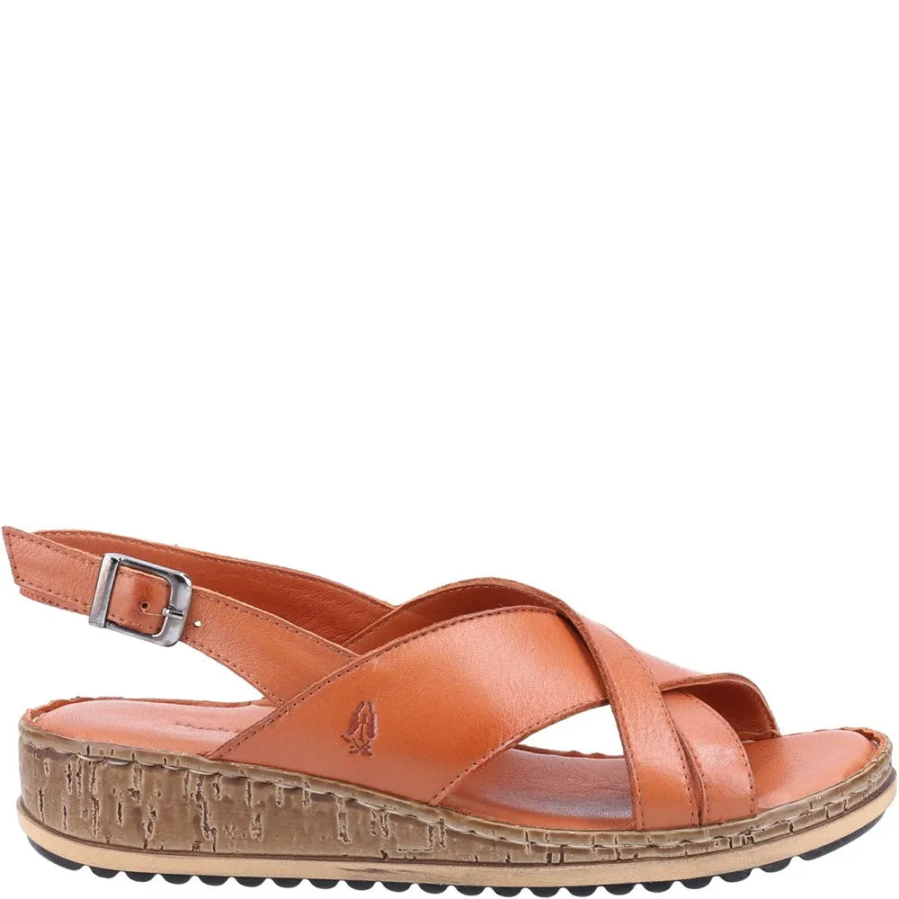 Vacation Fit Classic Style Hush Puppies Elena Cross Over Wedge Sandal