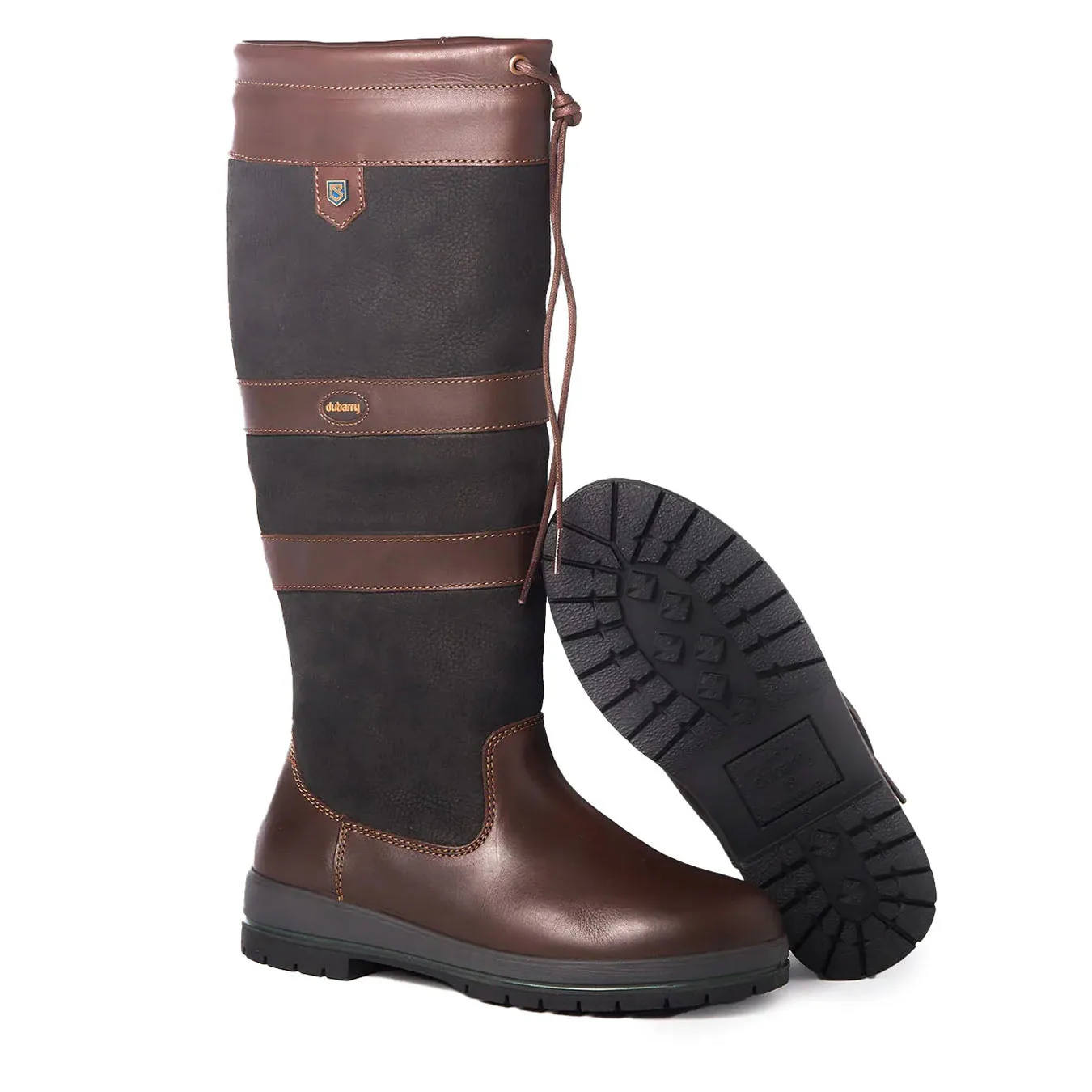 Mid Cut Dubarry Womens Galway Gortex Leather Boot Black Brown