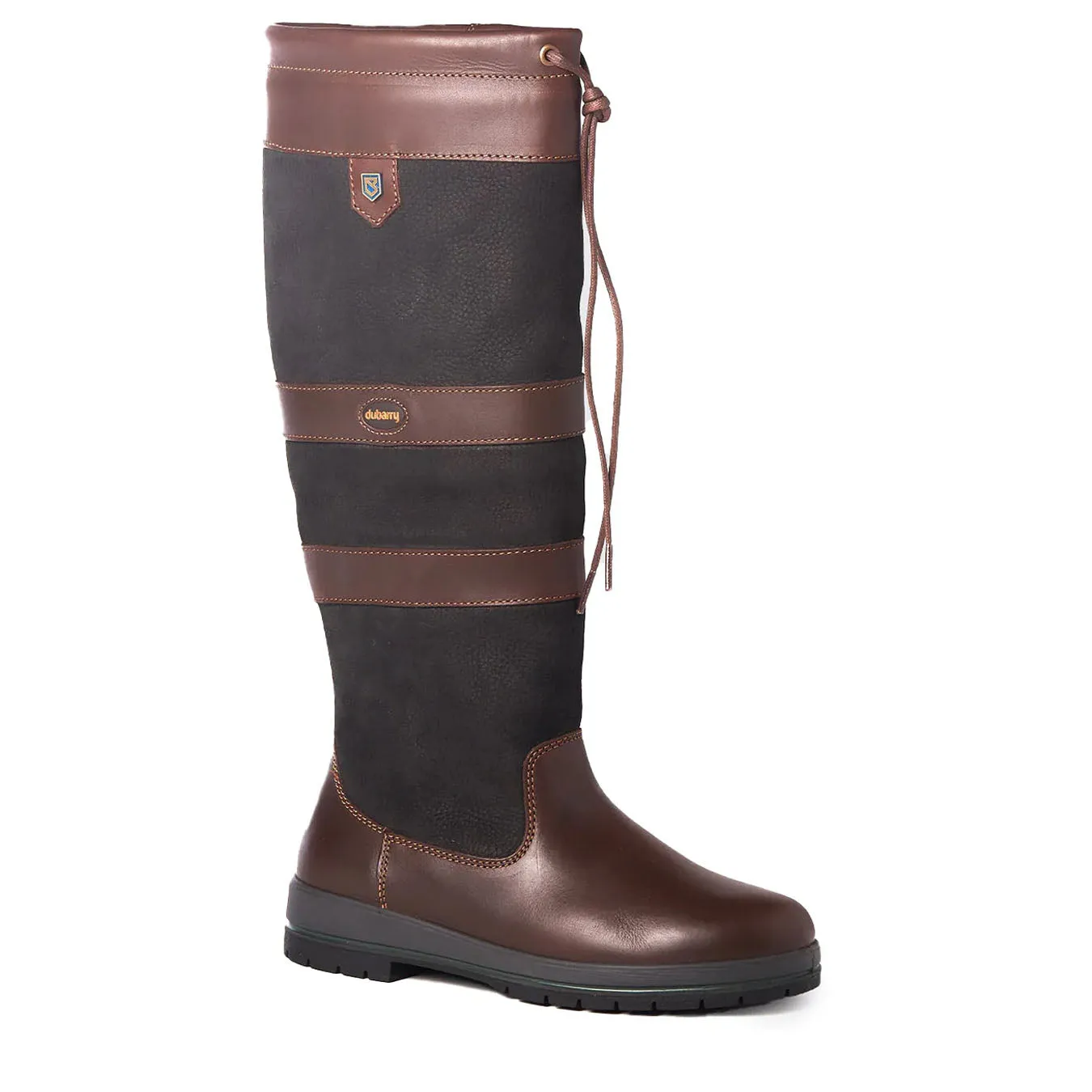 Dubarry Womens Galway Gortex Leather Boot Black Brown Stain Resistant Stability Base