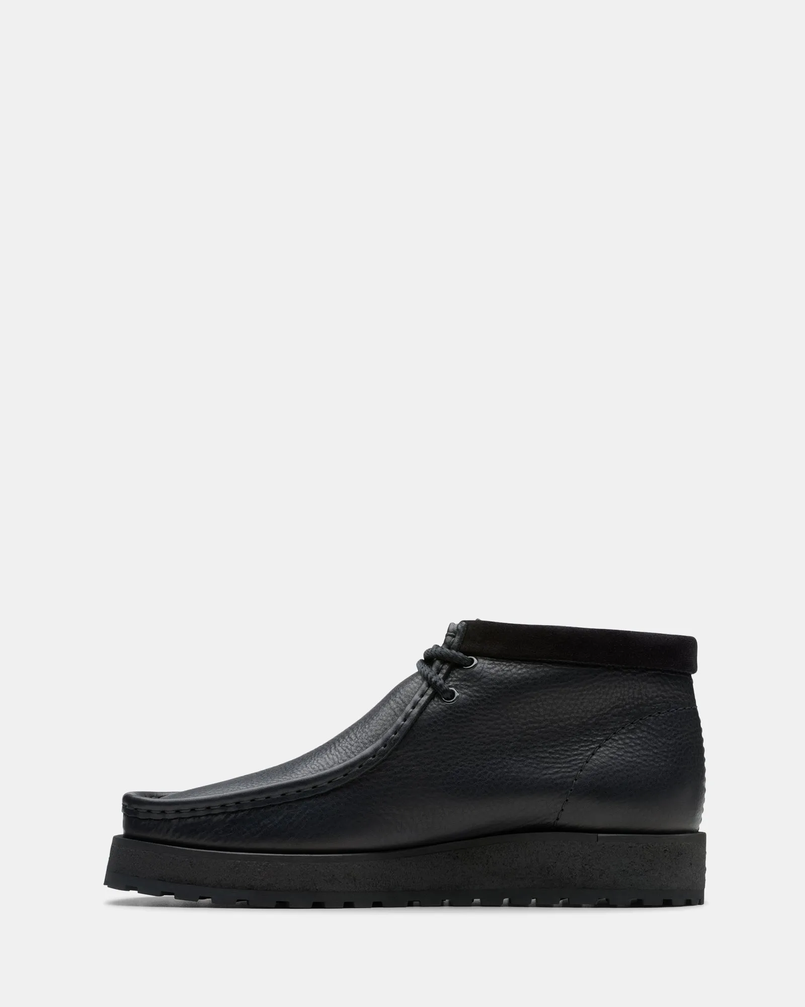 Wallabee Scout (M) Black Leather Timeless Style