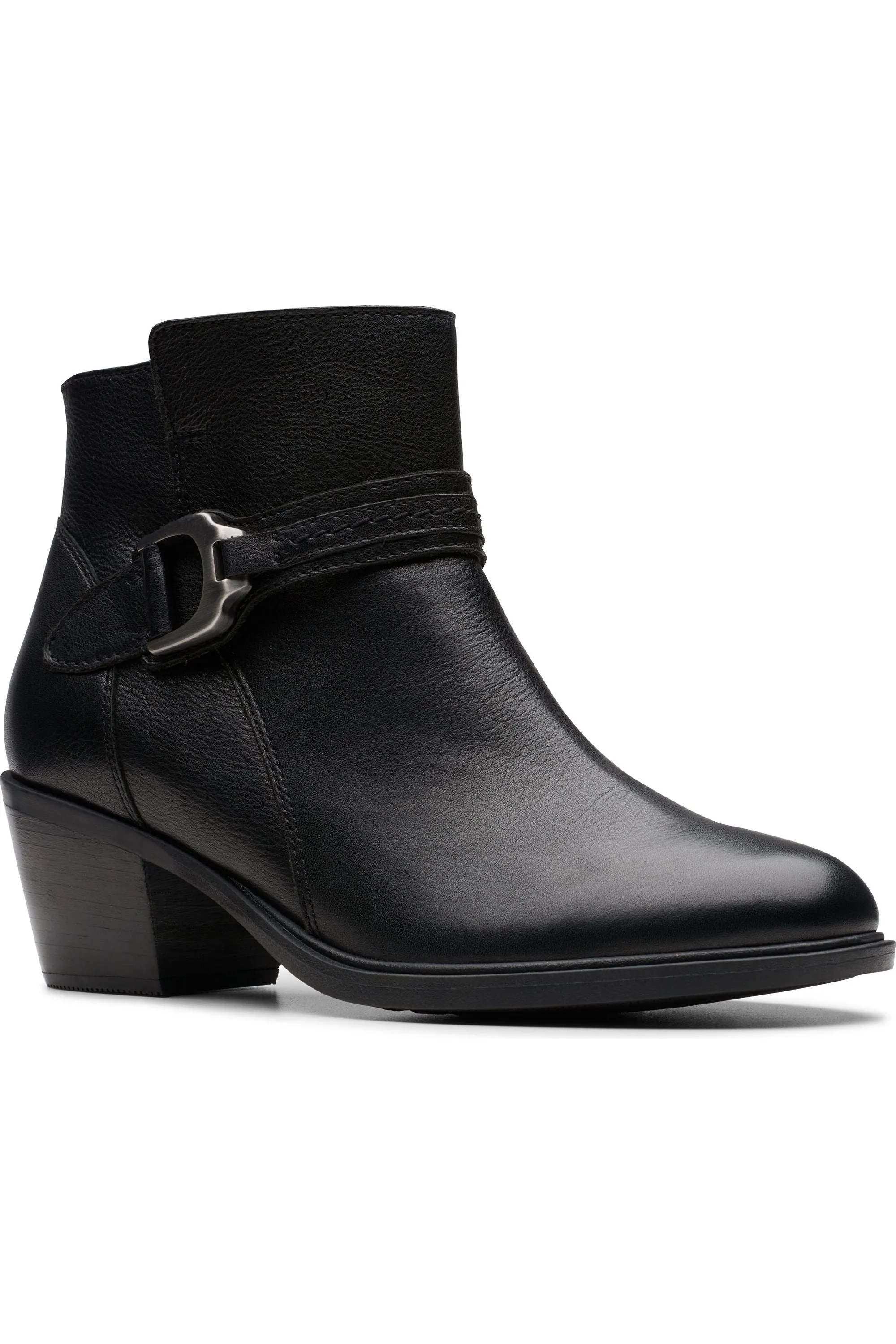 Clarks Neva Buckle black wide fit Cozy Interior