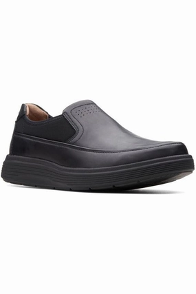 Clean Vibe Clarks Un Abode Go in Black leather Extra Wide