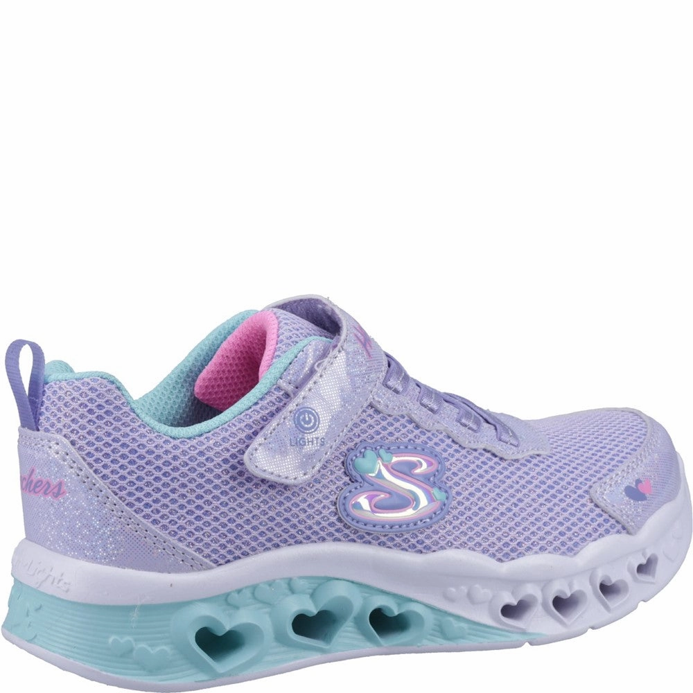 Flex grooves Lightweight Upper Skechers Flutter Heart Lights Bring Sparkle Trainers