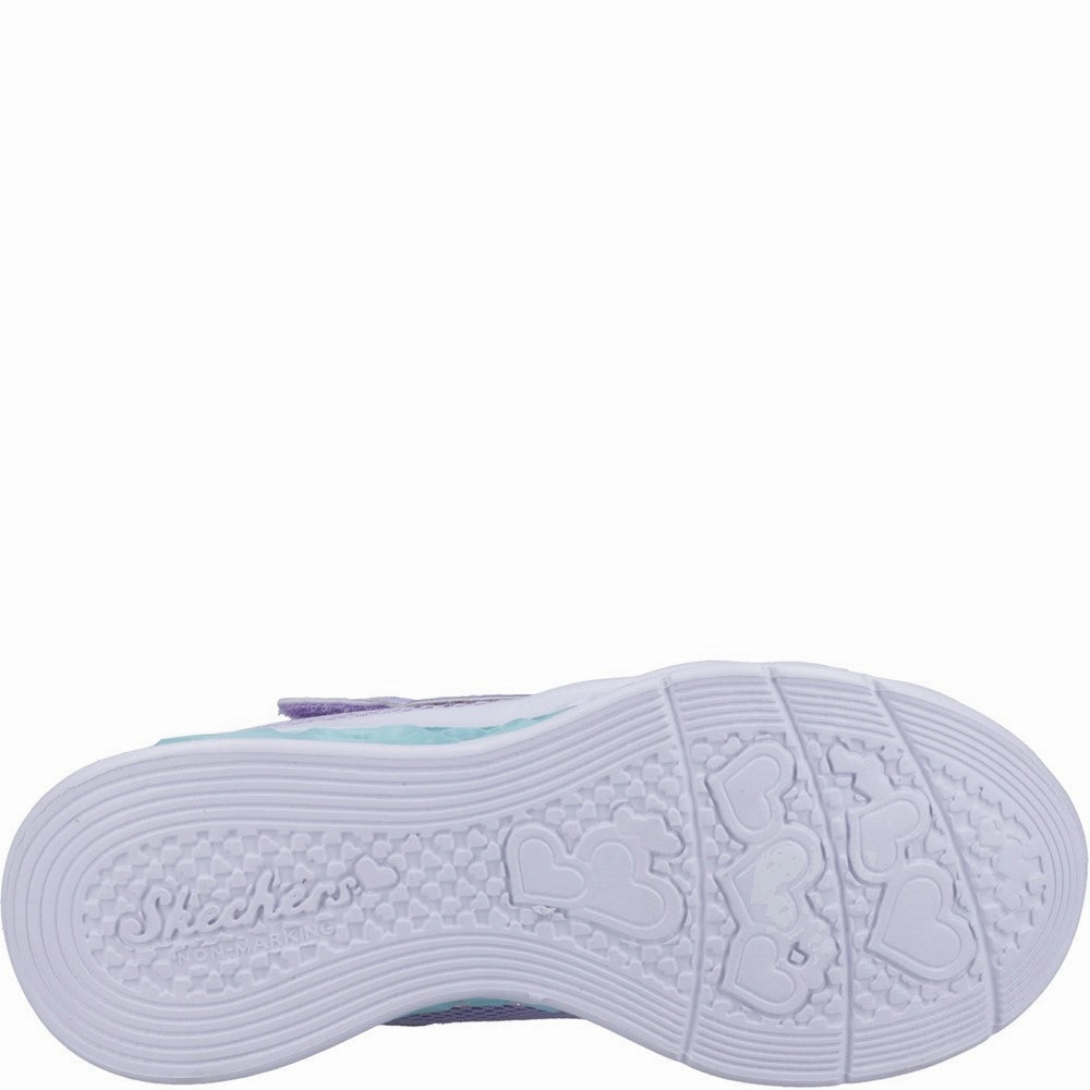 Skechers Flutter Heart Lights Bring Sparkle Trainers Metro Go