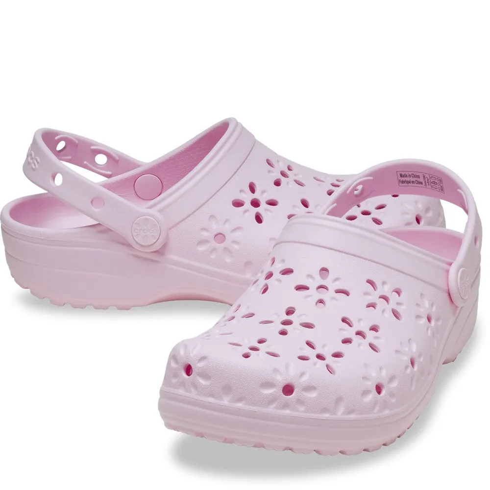Crocs Unisex Classic Floral Cut Out Clog Stay Breezy