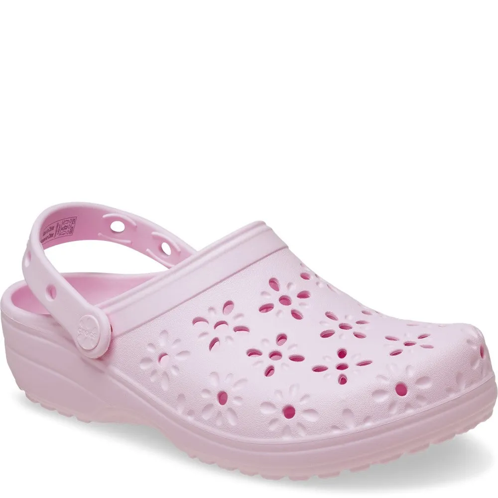 flexible shoes Comfortable Flats Crocs Unisex Classic Floral Cut Out Clog