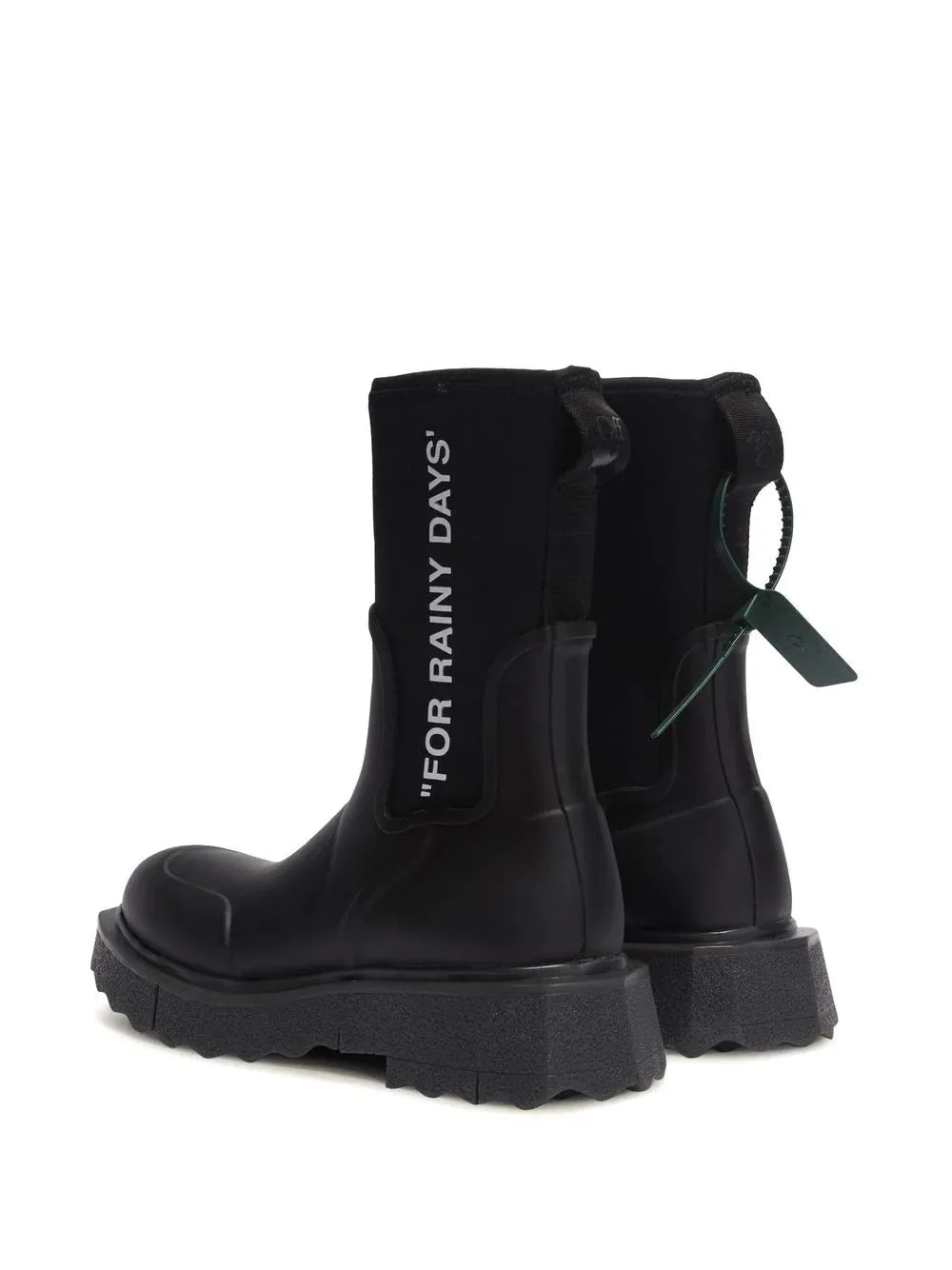 Fold Over Rain Boots OFF WHITE WOMEN Sponge Rubber Rainboot Black/White