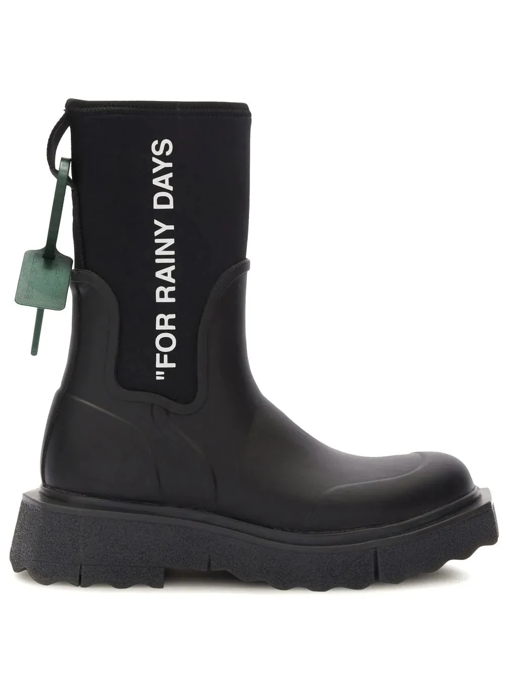Avanti Rain Boots OFF WHITE WOMEN Sponge Rubber Rainboot Black/White