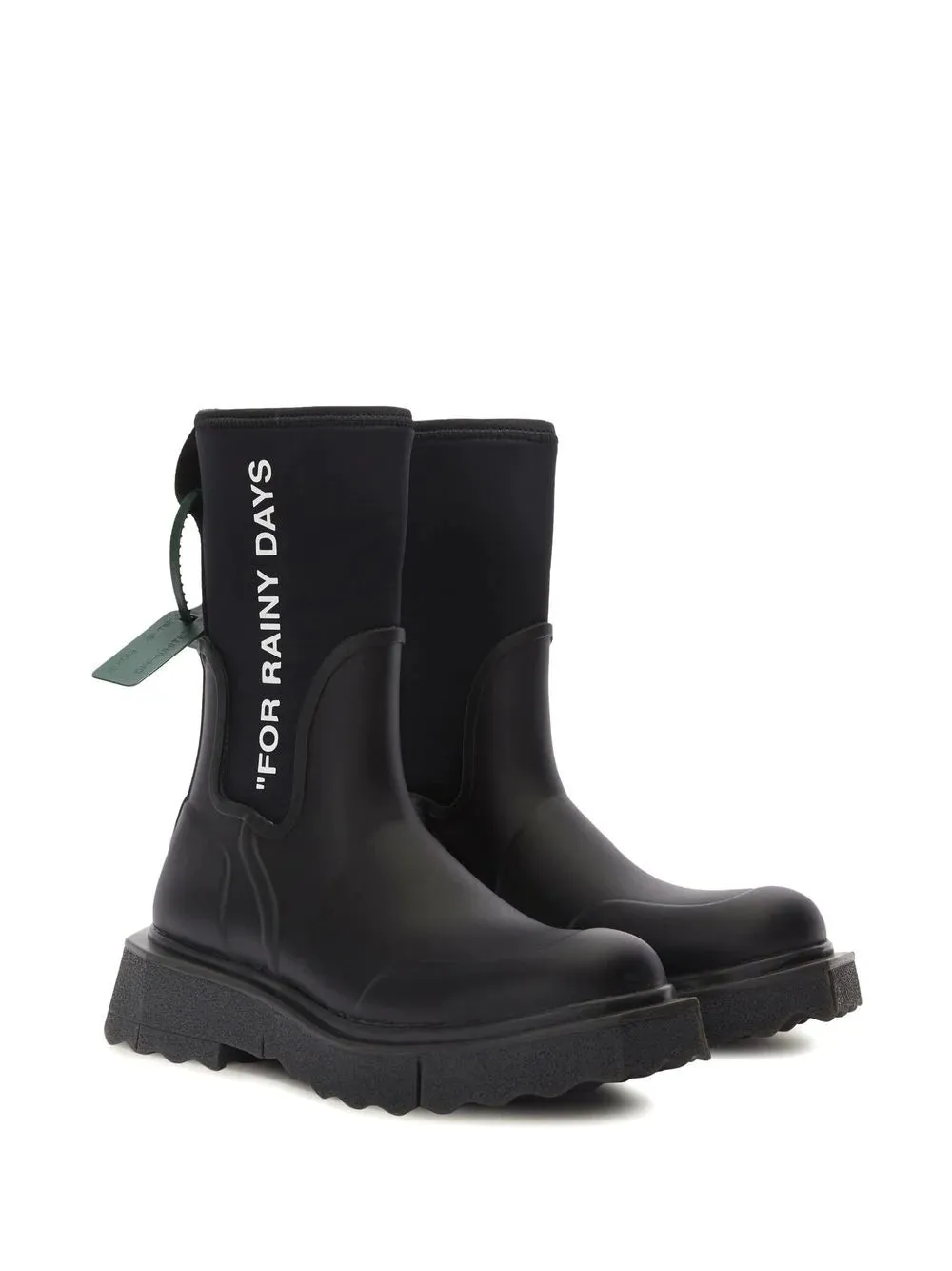 OFF WHITE WOMEN Sponge Rubber Rainboot Black/White Sperry Camo Rain Boots