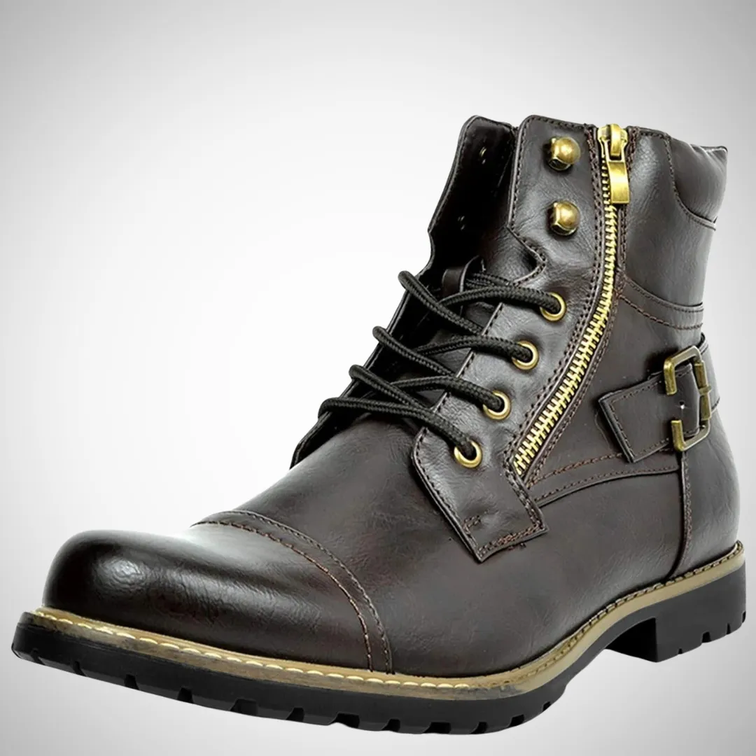 Square Toe Leather Boots Olander Vegan Leather Boots