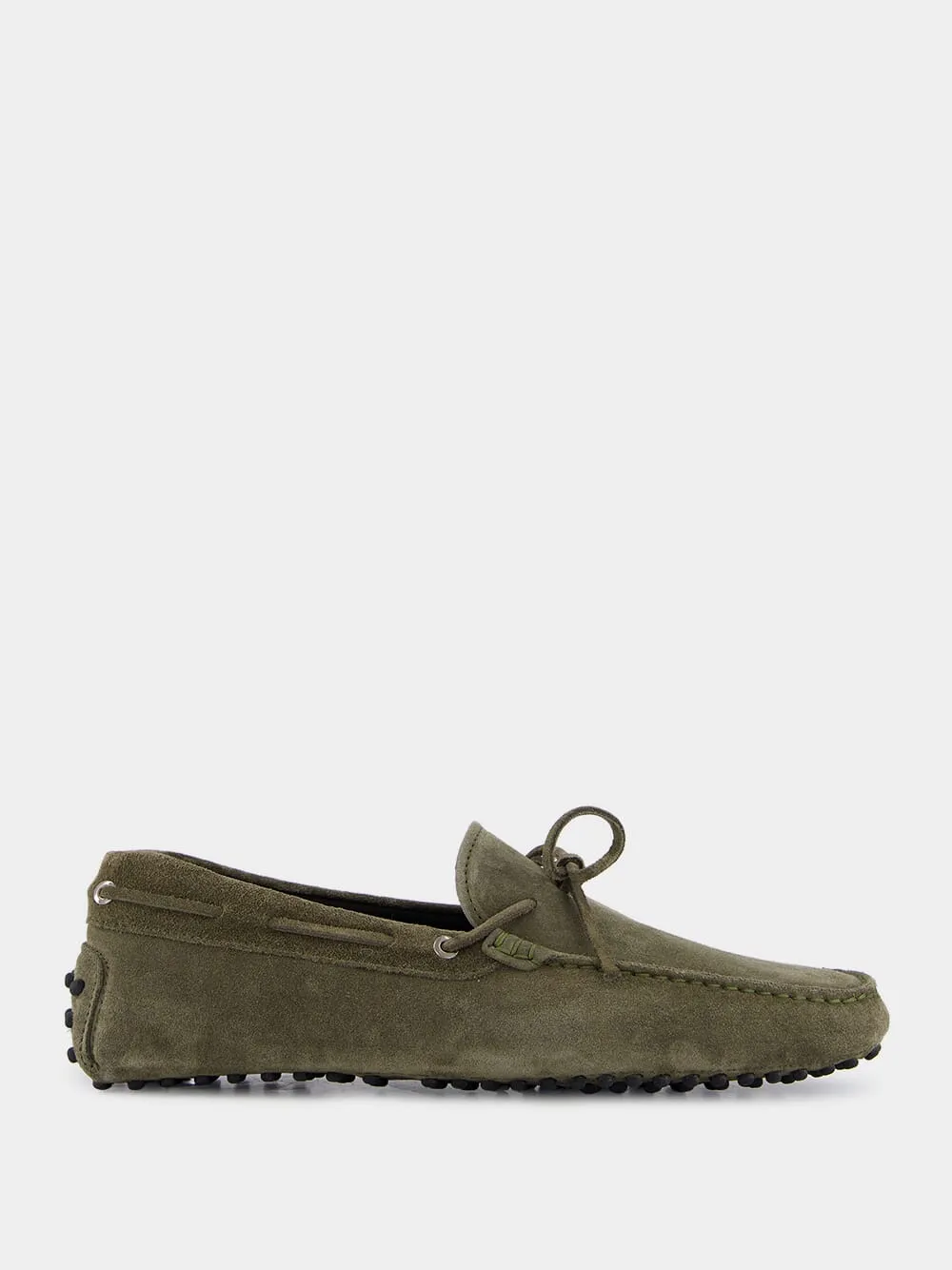 Olive Suede Loafers Loafers Without Back