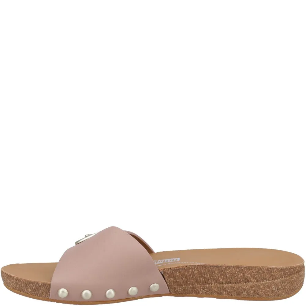 Relaxing Flats synthetic leather Fitflop iQushion Adjustable Buckle Slides