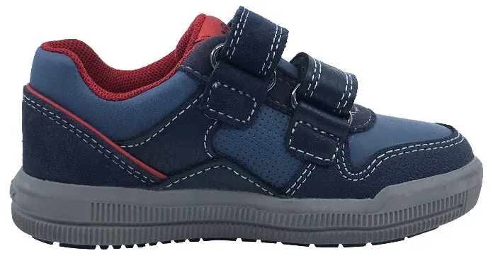 Geox Boy's J Arzach Sneaker Shoes, Navy/Red Asics Running Shoe For Pronation