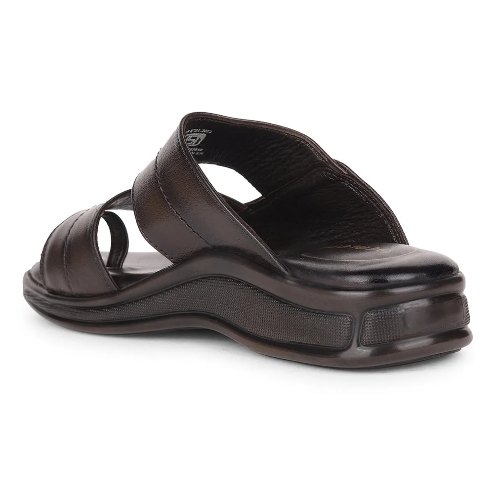 Healers By Liberty 2050-905 Casual Slippers For Men - Brown Felt Slippers