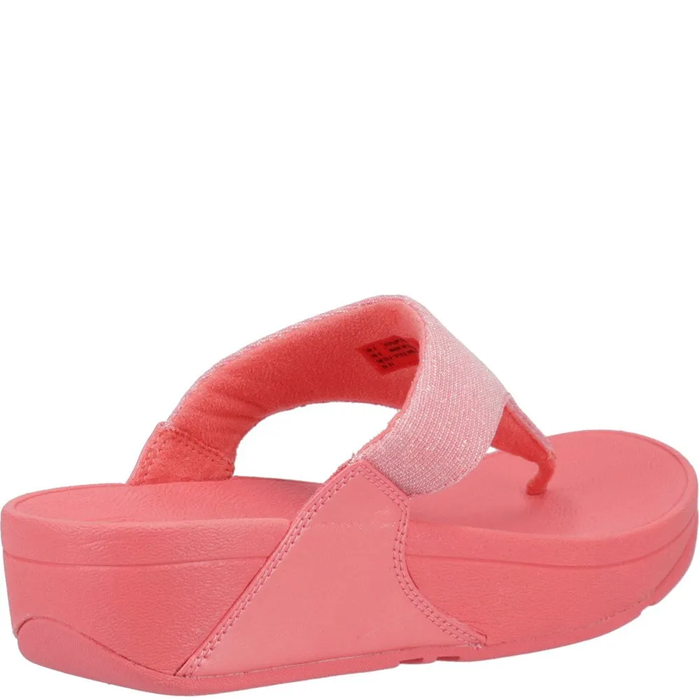 Fitflop Lulu Shimmerlux Toe Post Sandals Trendy Beach Footwear