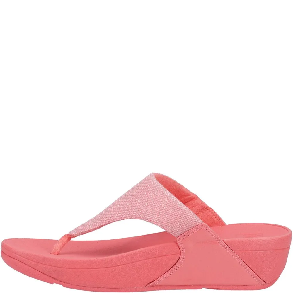 Fitflop Lulu Shimmerlux Toe Post Sandals Heel Strap Cool Surface