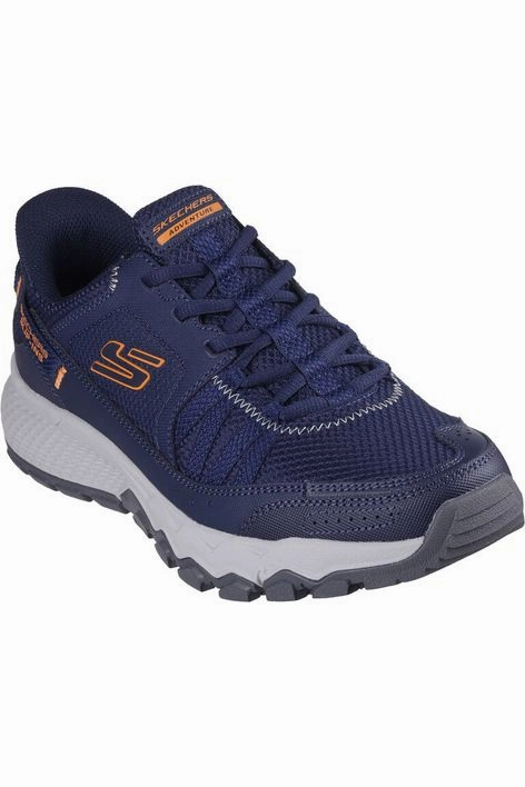 Skechers Mens 237634 DYNAMITE AT - ESCAPAR in Navy/Orange Mesh Fabric