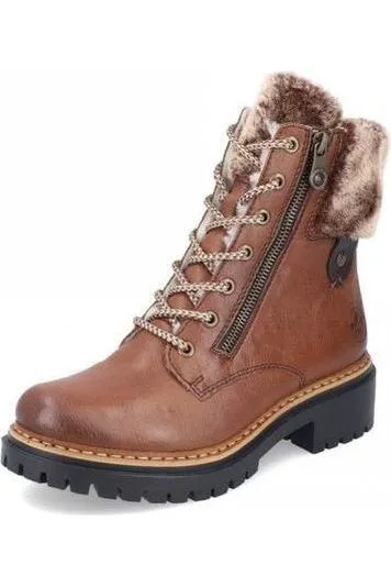 Easy on Quick Drying Rieker Ladies Boots 72608 24 brown