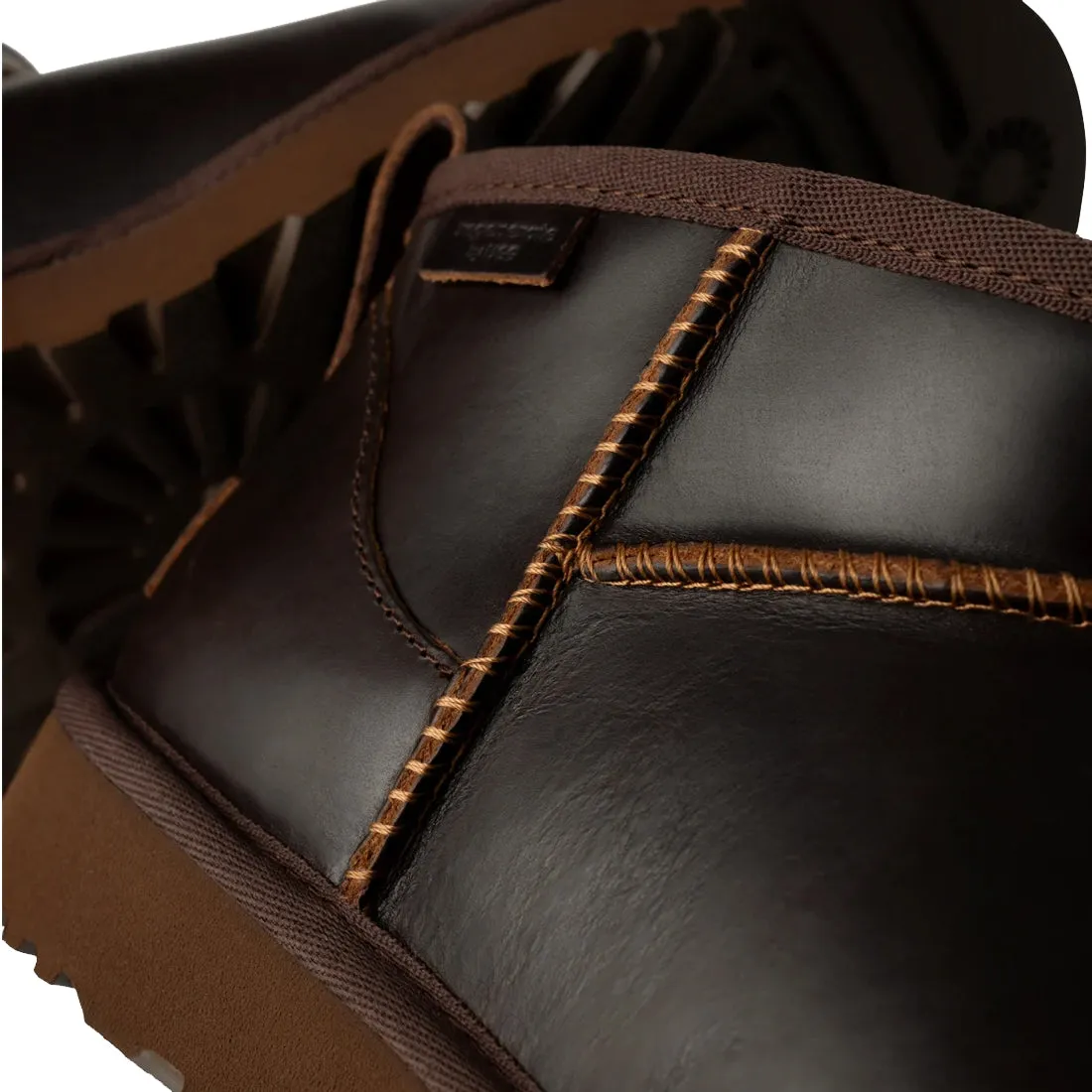 Mesh Panel Snow Grip UGG Womens Classic Ultra Mini Leather Regen Boot Ironwood