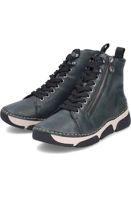 Rieker Ladies Boots 45920-54 Green Urban Everyday Casual Outfit