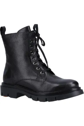 Comfortable Stability Hush Puppies Rhea Lace up boot in Black