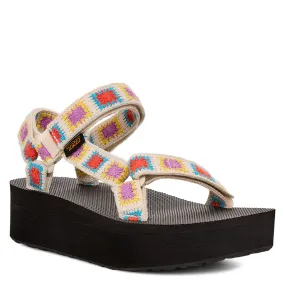 Women's Teva, Flatform Universal Sandal heel cup Sea Fun