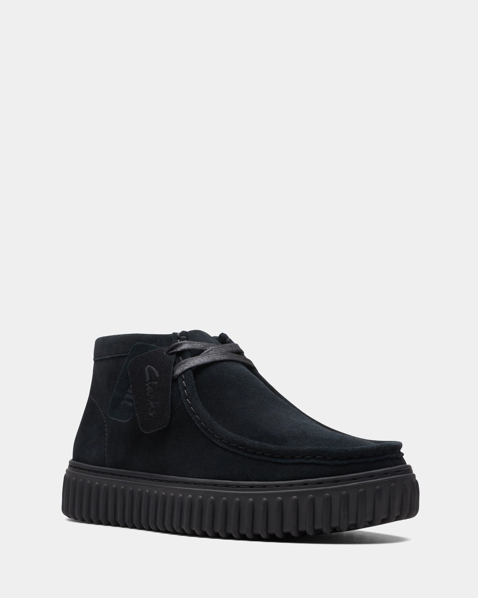 Torhill Hi Black Suede Metallic Accent Family Fit