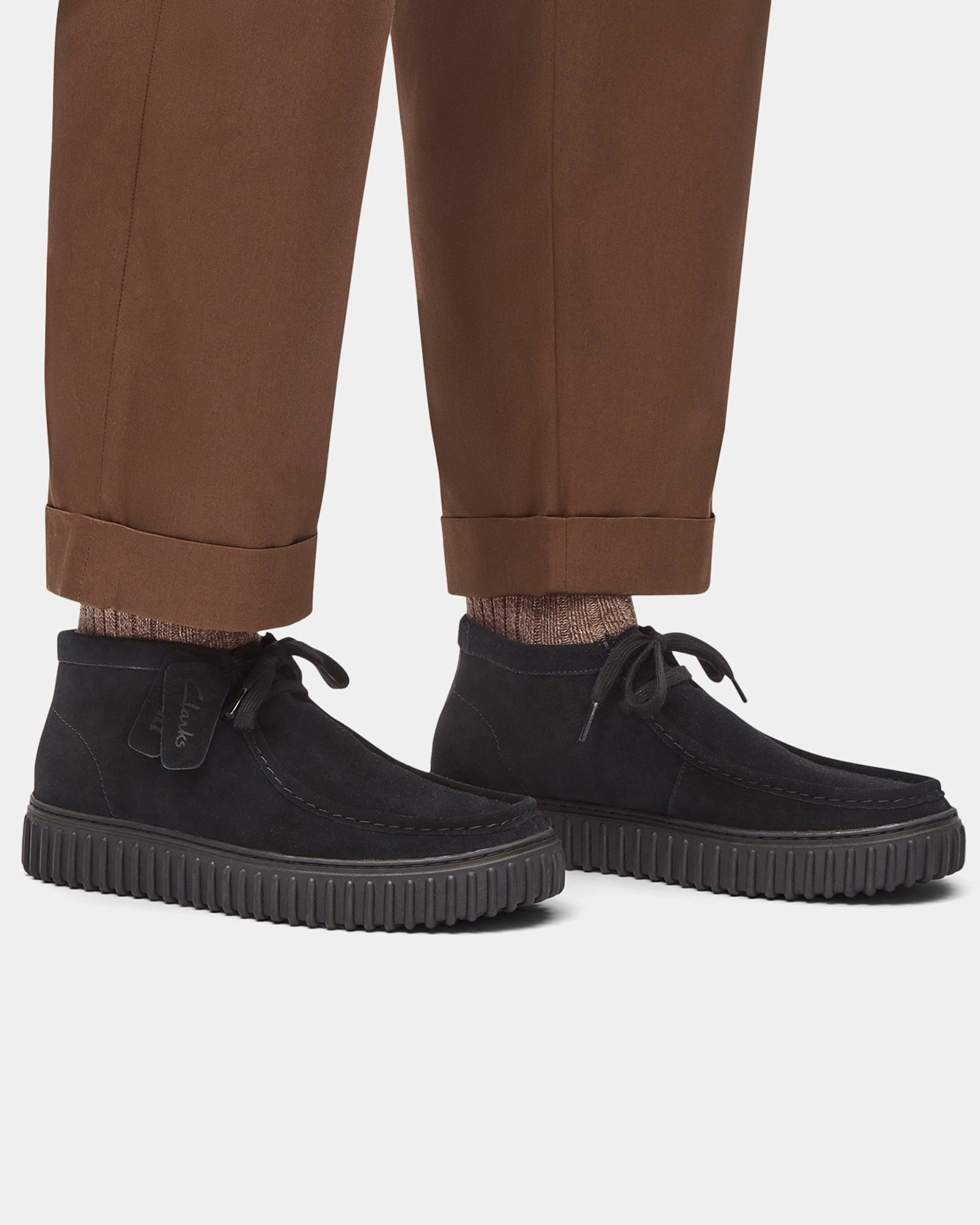 Block Walk Torhill Hi Black Suede