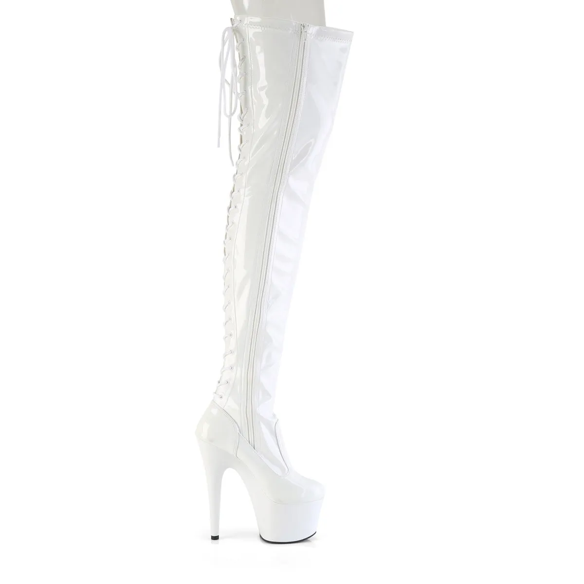 Asics Shoes Store Near Me ADORE-3850 Pleaser White Sexy Platform Shoes (Pole Dancing Heels)