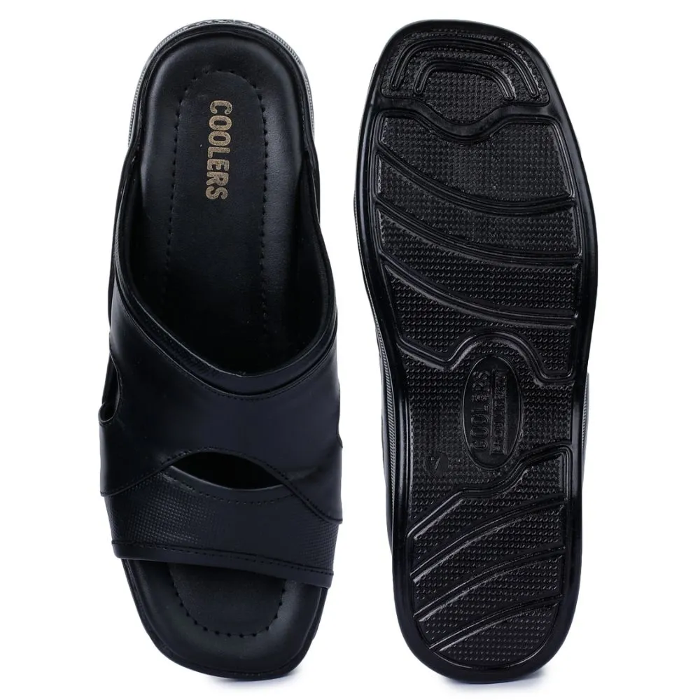 Coolers Casual (Black) Slippers For Men 2050-12 By Liberty Do Tasman Slippers Stretch