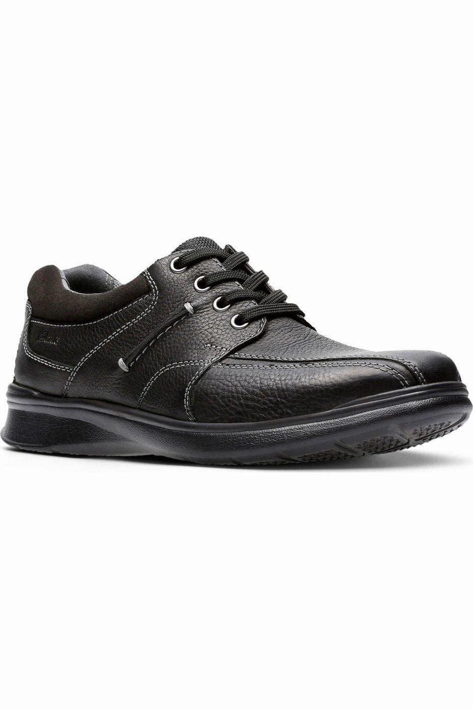 Suede Air Vent Clarks Cotrell Walk in black oily leather