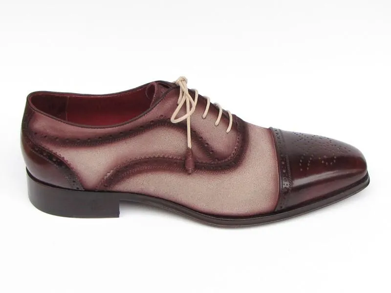 Frozen Shoes Dress Up Paul Parkman Captoe Oxfords Bordeaux Beige - 024-BRR