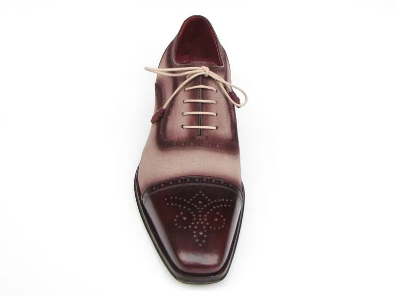 Paul Parkman Captoe Oxfords Bordeaux Beige - 024-BRR Size 13 Dress Shoes