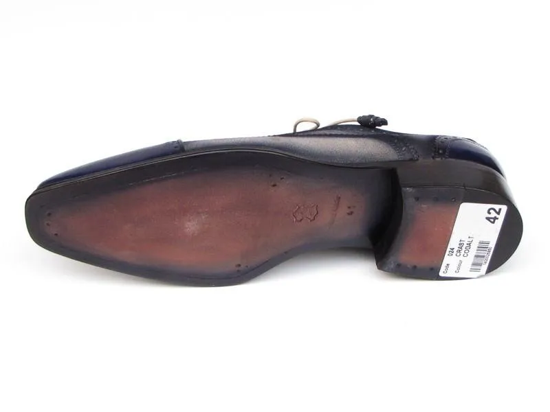 Paul Parkman Captoe Oxfords Navy Beige - 024-BLS Popular Dress Shoes