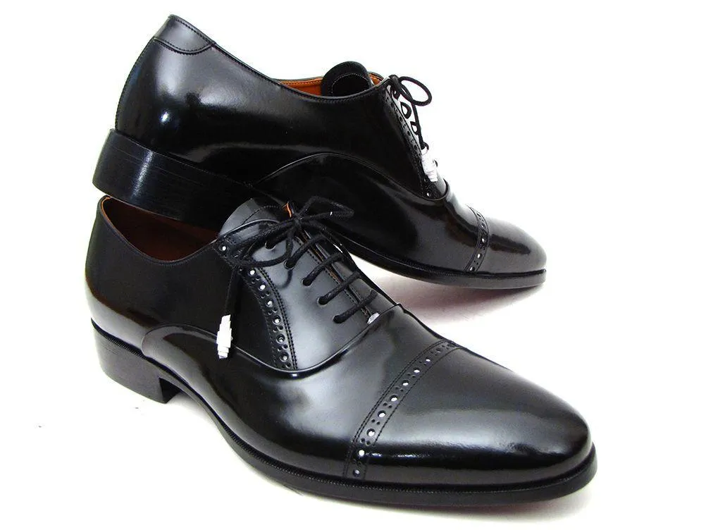Paul Parkman Men's Captoe Oxfords Black Dress Shoes (ID#78RG61) White Dress Shoes