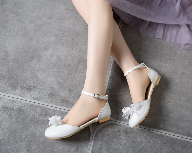Women's Lace Knot Ankle Strap Flat Sandals Trail Shoes For Flat Feet