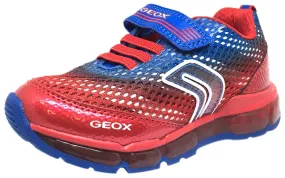 Asics Gel Kayano 31 B Running Shoes Geox Respira Boy's Android Royal Blue & Red Mesh Light Up Double Hook and Loop Sneaker