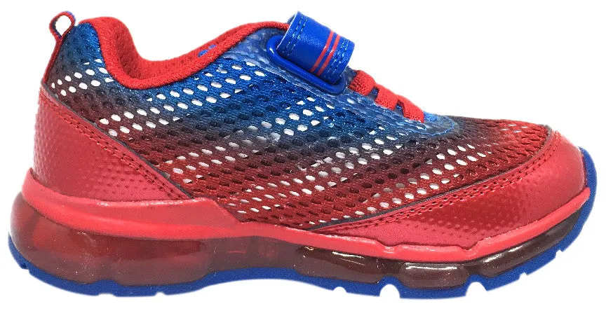 Geox Respira Boy's Android Royal Blue & Red Mesh Light Up Double Hook and Loop Sneaker Asics Conviction X 2 Running Shoe