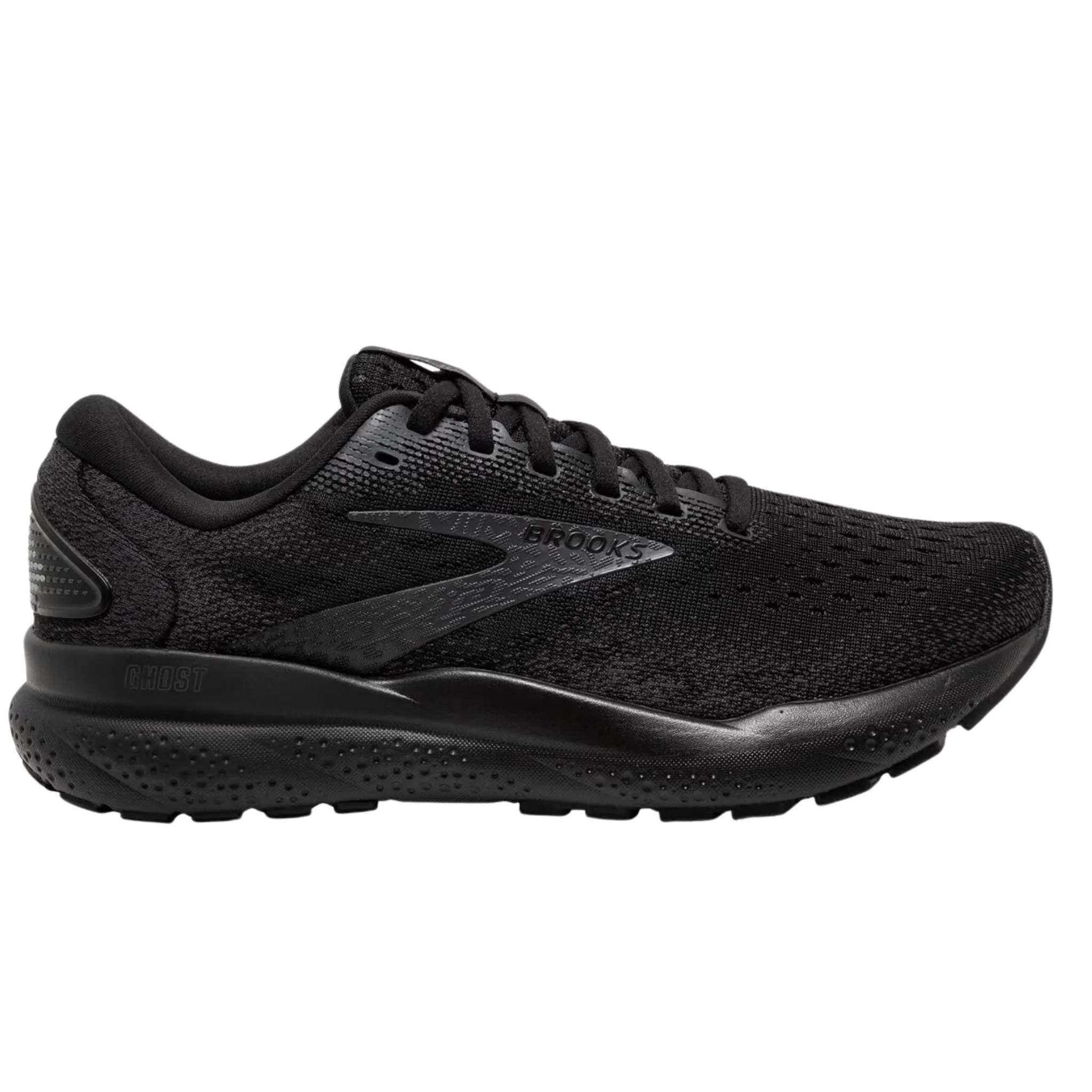 Asics Vollyball Shoes Brooks Men's 110418 020 Ghost 16 Black Black Ebony Cushion Support Running Shoes (WIDE)