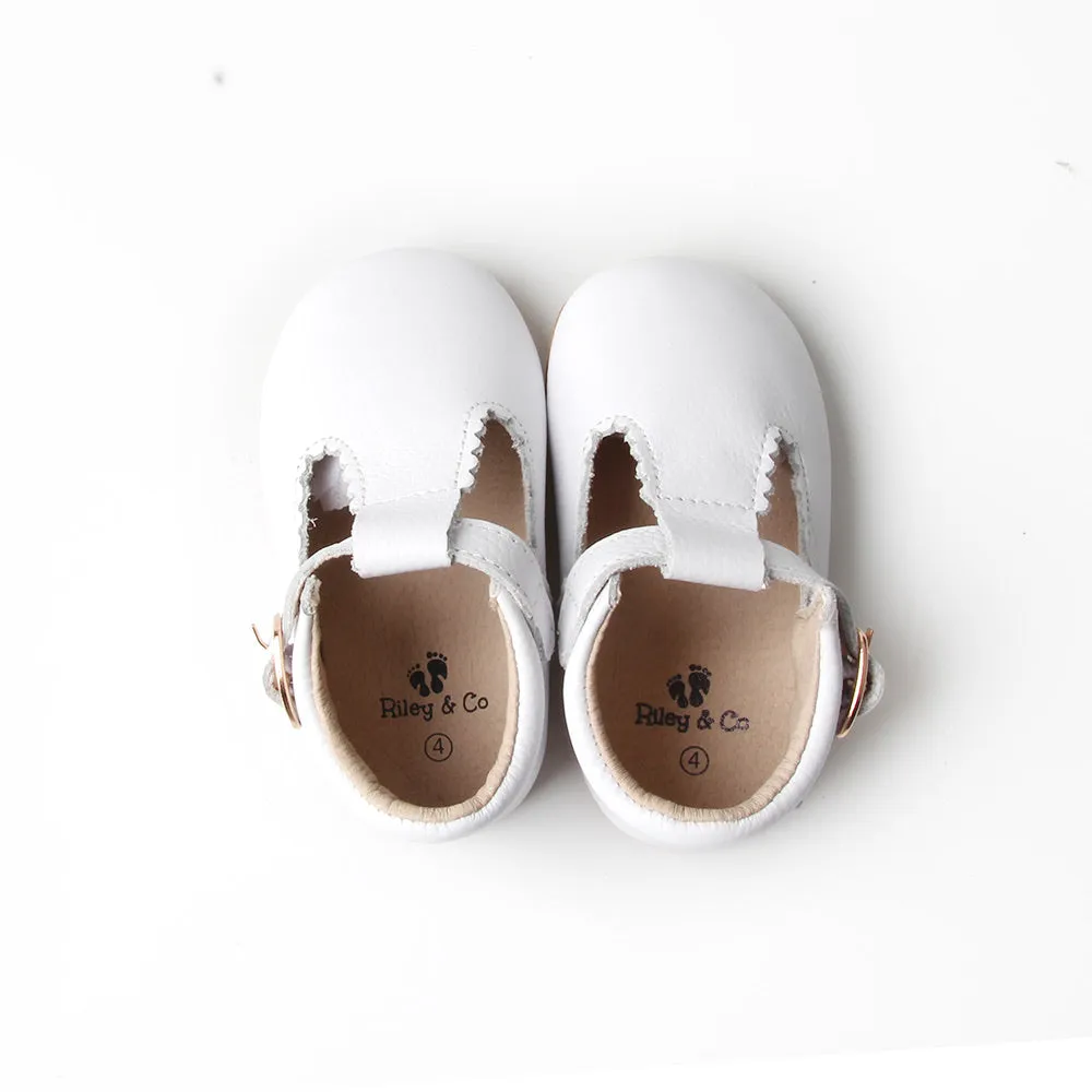 Riley T-Straps - Cloud White Scalloped Asics Clay Shoes